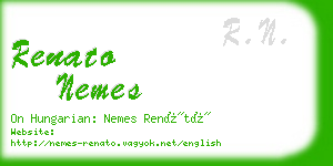 renato nemes business card